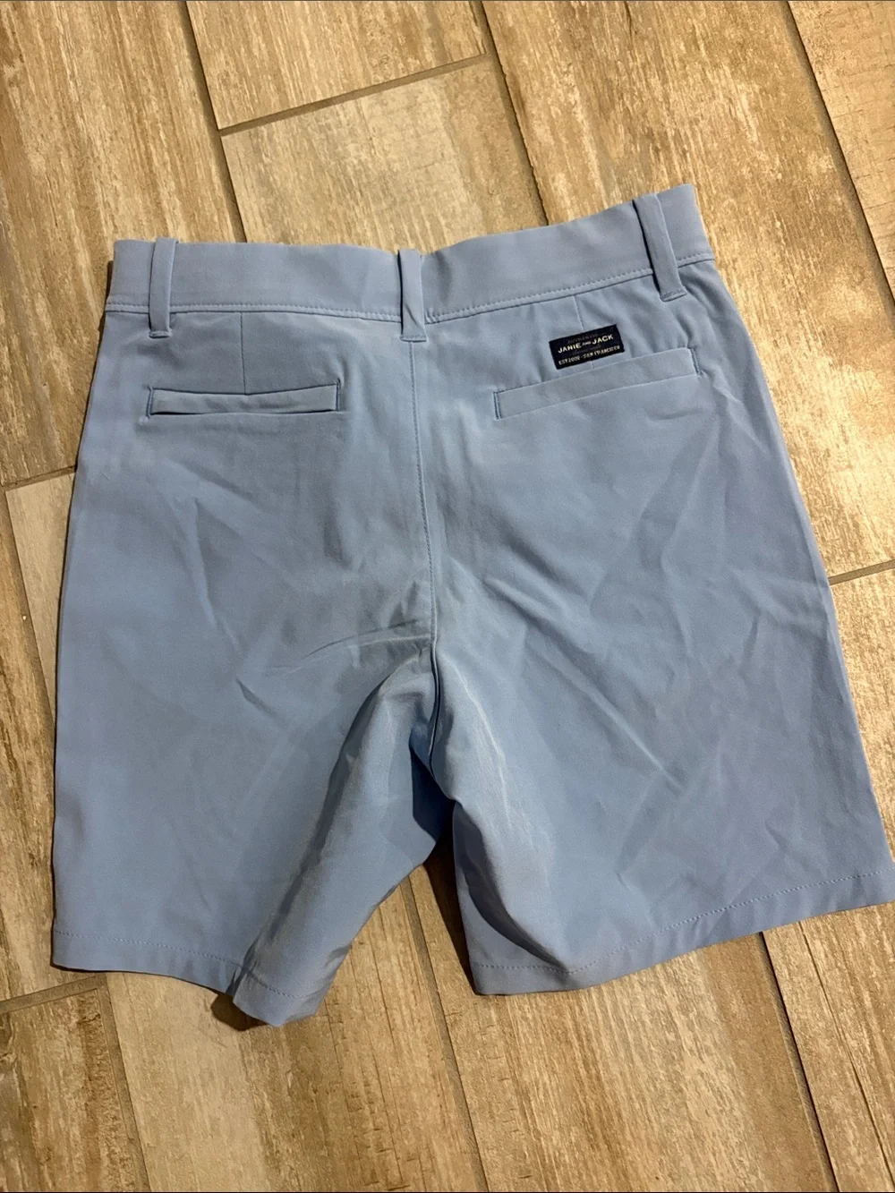 Janie and Jack Light Blue Flat Front Men's Shorts